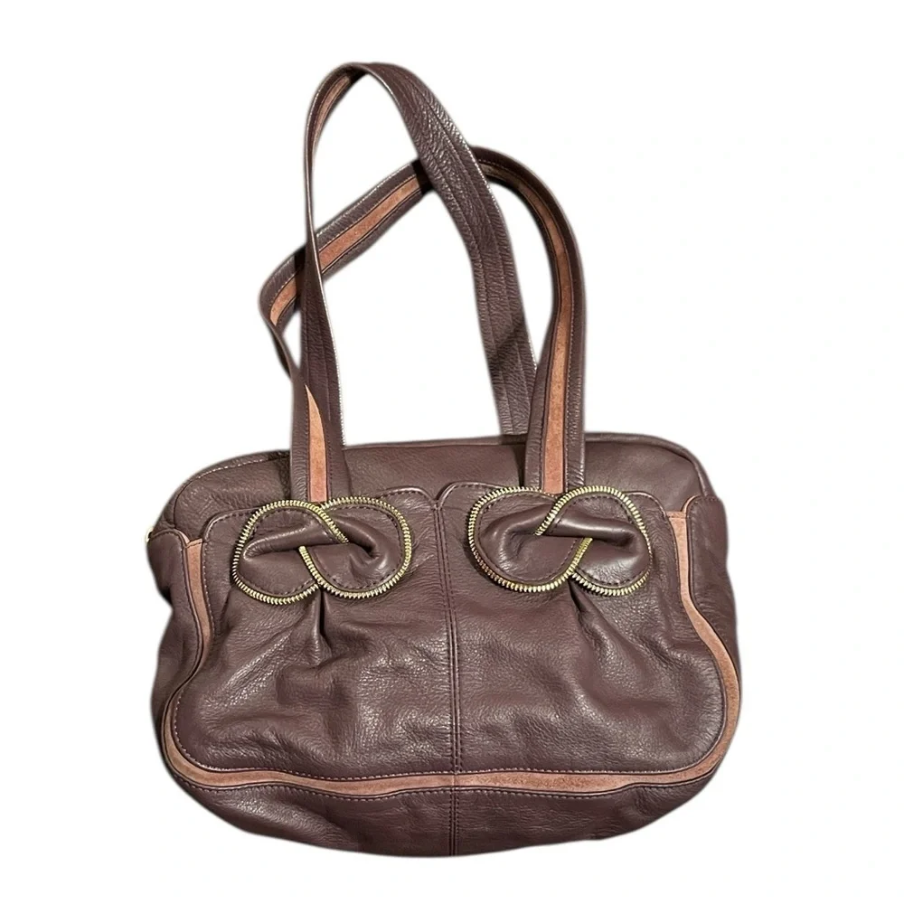 See By Chloe Brown Leather Shoulder Bag with Tan Accents - Picture 1 of 14